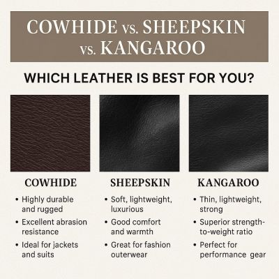 Cowhide vs. Sheepskin vs. Kangaroo