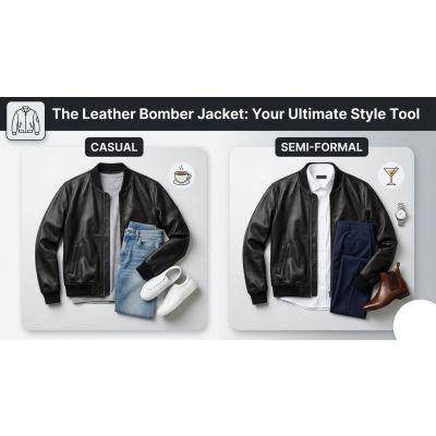 The Leather Bomber Jacket: Transitioning from Casual to Semi-Formal