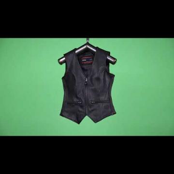 zip up leather vest