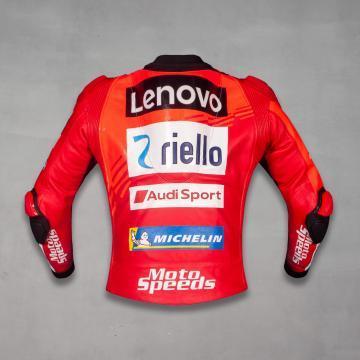 Red Leather Moto Jacket Marc Marquez Ducati MotoGP 2025