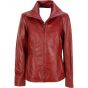 dark red leather jacket