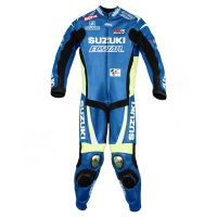 Aleix Espargaro Suzuki 2015 MotoGP Leathers front view