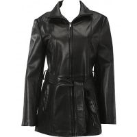 black belted leather jacket