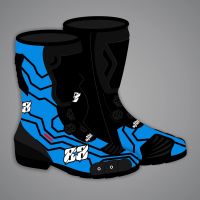 Blue Motorcycle Shoes