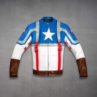 Captain America The First Avenger Leather Jacket front view