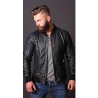 vintage leather bomber jacket mens
