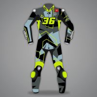 Joan Mir Full Leather Riding Suit Honda Winter Test 2022 front view