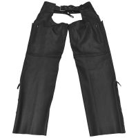 black biker chaps