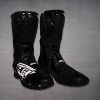 Marc Marquez Black Leather Biker Boots MotoGP 2023