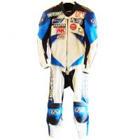 Mat Mladin Suzuki Motorcycle AMA 2002 Leathers front view