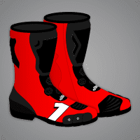 Motorcycle Boots Red