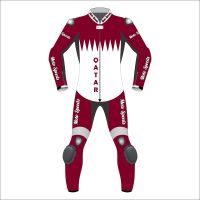 Qatar Flag Motorbike Race Suit front view