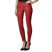 red patent leather pants
