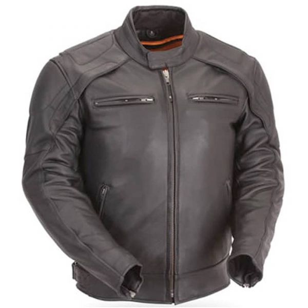 vented leather motorcycle jacket